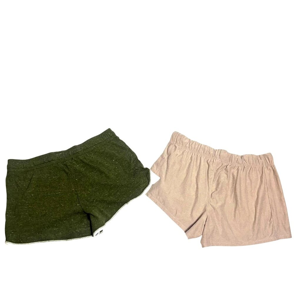 Athletic Works Lot of 2 Gym Sweat Shorts Green Gray Women's Size Large 12-14 - Picture 9 of 9
